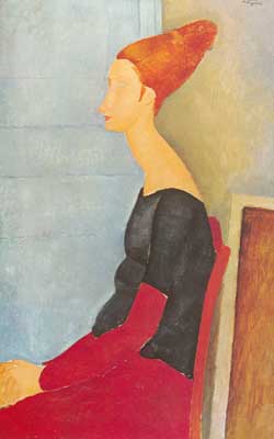 Amedeo Modigliani, Jeanne Hebuterne in Profile Fine Art Reproduction Oil Painting