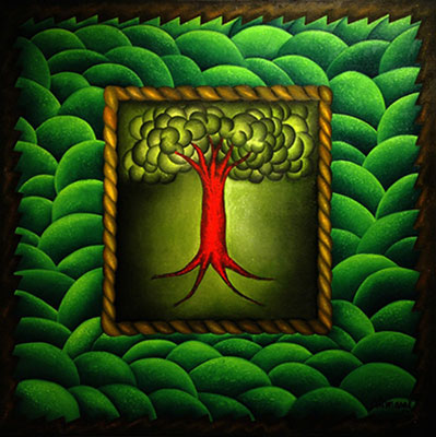 Antonio Henrique Amaral, At the Center a Tree Fine Art Reproduction Oil Painting