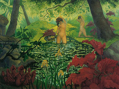 Baigneuses ou le Lotus - Aristride Aristride, Fine Art Reproduction Oil Painting