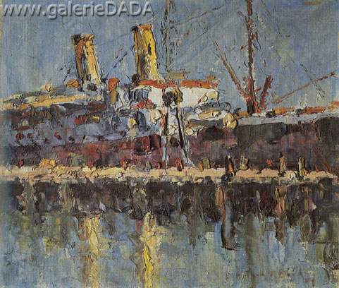 Arthur Merric Boyd, RMS Oronsay at Port Melborne Fine Art Reproduction Oil Painting