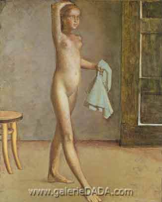 Balthasar Balthus, Nude with a Silk Scarf Fine Art Reproduction Oil Painting