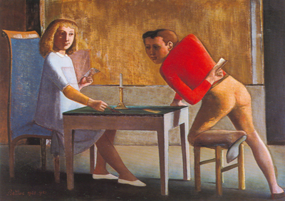 Balthasar Balthus, The Game of Cards Fine Art Reproduction Oil Painting