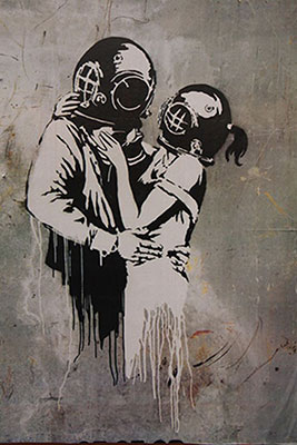  Banksy, Diver Lovers Fine Art Reproduction Oil Painting