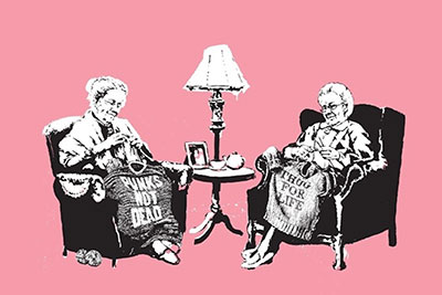  Banksy, Grannies Fine Art Reproduction Oil Painting