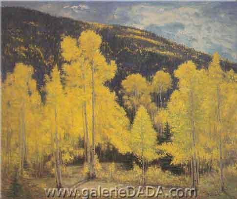 Bert Geer Philips, Aspen Forest Fine Art Reproduction Oil Painting