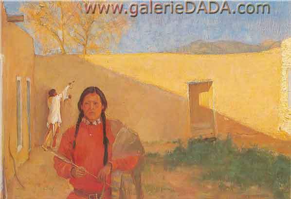 Bert Geer Phillips, Making His Mark Fine Art Reproduction Oil Painting