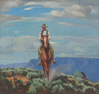 Carl Oscar Borg, A Knight of the West Fine Art Reproduction Oil Painting