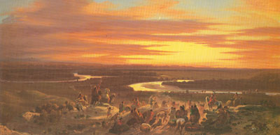 Indians Approaching Fort Union