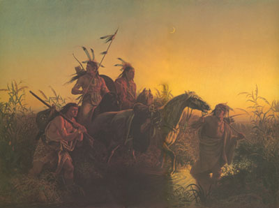 Carl Wimar, The Captive Charger Fine Art Reproduction Oil Painting