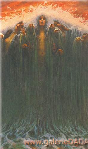Carlos Schwabe, Homere aux Champs Eysees Fine Art Reproduction Oil Painting