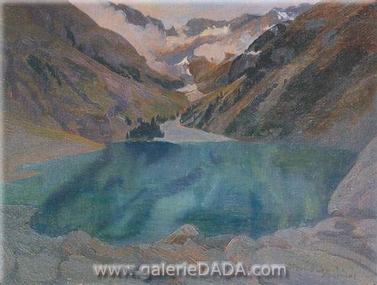 Carlos Schwabe, Le Lac Lovital Fine Art Reproduction Oil Painting