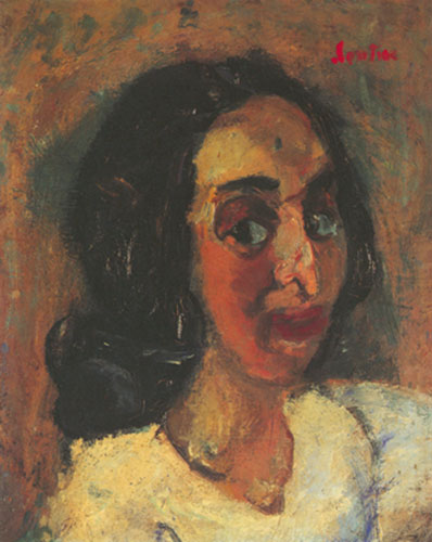 Chaim Soutine, Portrait of a Woman Fine Art Reproduction Oil Painting