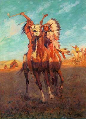 Charles Schreyvogel, Fight to the Finish Fine Art Reproduction Oil Painting