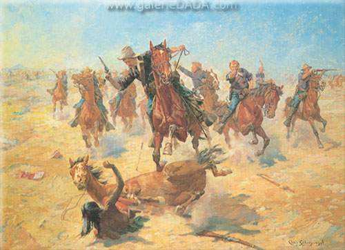 Charles Schreyvogel, How Kola! Fine Art Reproduction Oil Painting