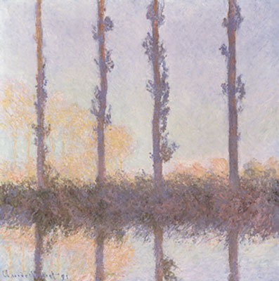 The Four Poplars - Claude Claude, Fine Art Reproduction Oil Painting