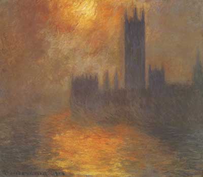 Claude Monet, The Houses of Parliament, Sunset Fine Art Reproduction Oil Painting