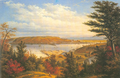 Cornelius Krieghoff, View of Quebec Fine Art Reproduction Oil Painting