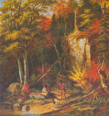 Cornelius Krieghoff, Indians Camping at Foot of Big Rock Fine Art Reproduction Oil Painting