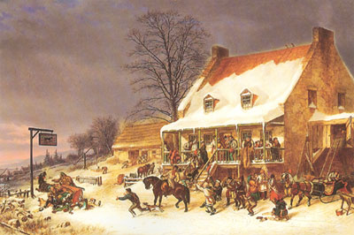 Cornelius Krieghoff, The Morning after Merrymaking Fine Art Reproduction Oil Painting