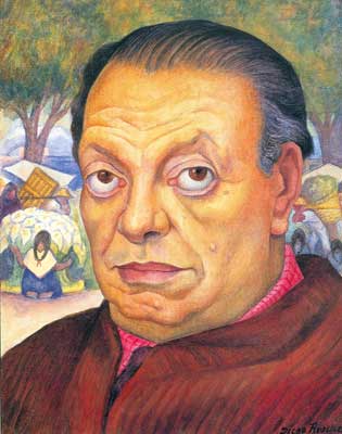 Diego Rivera, Self-Portrait Fine Art Reproduction Oil Painting