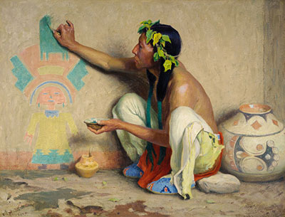 Eanger Irving Couse, Kachina Painter  Fine Art Reproduction Oil Painting