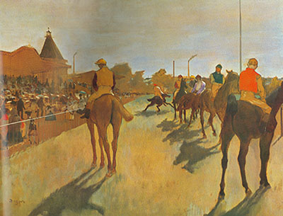 Edgar Degas, At the Race Course Fine Art Reproduction Oil Painting