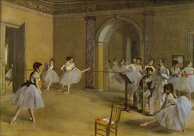 Edgar Degas, The Dance Foyer at the Opera Fine Art Reproduction Oil Painting