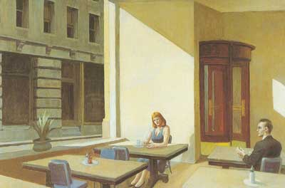 Edward Hopper, Sunlight in a Cafeteria Fine Art Reproduction Oil Painting