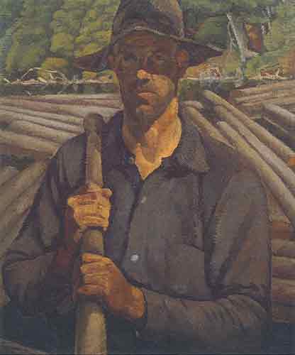 Edwin H. Holgate, The Lumberjack Fine Art Reproduction Oil Painting