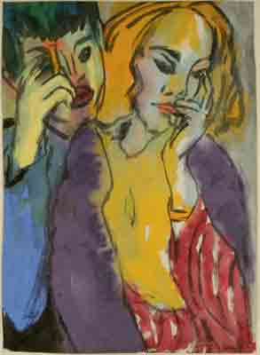 Emil Nolde, Brother and Sister Fine Art Reproduction Oil Painting