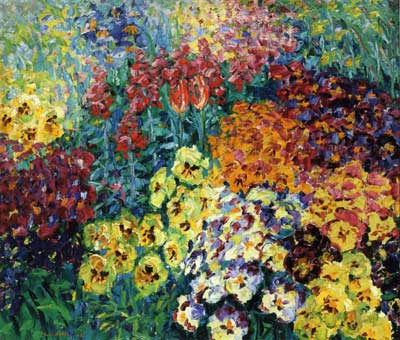 Emil Nolde, Flower Garden: Pansies Fine Art Reproduction Oil Painting