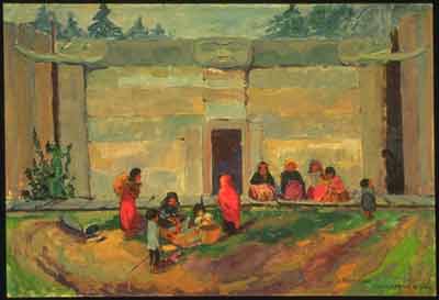 Emily Carr, Old Village of Gwayasdums Fine Art Reproduction Oil Painting