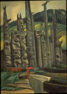 Emily Carr, Totem Forest Fine Art Reproduction Oil Painting