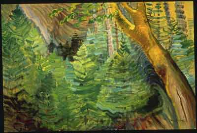 Emily Carr, Young Pines and Old Maple Fine Art Reproduction Oil Painting