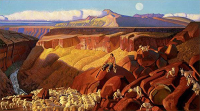 Ernest L. Blumenschein, An Afternoon of the Sheep Herder Fine Art Reproduction Oil Painting