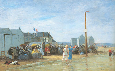 Eugene Boudin, The Bathing Hour Trouville Fine Art Reproduction Oil Painting