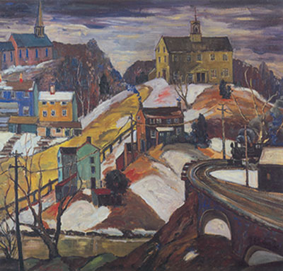 Fern I. Coppedge, Winter on the Delaware Fine Art Reproduction Oil Painting
