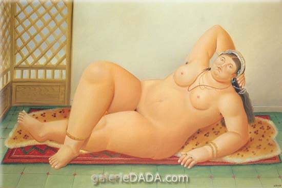 Fernando Botero, Odalisque Fine Art Reproduction Oil Painting