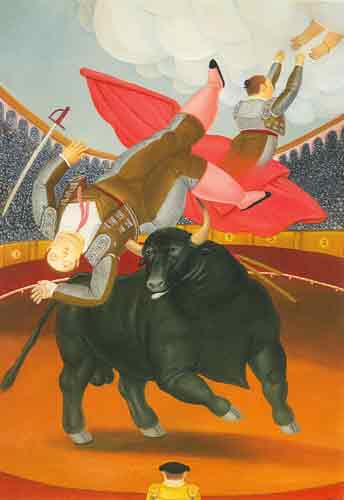 Fernando Botero, The Death of Luis Chaleta Fine Art Reproduction Oil Painting