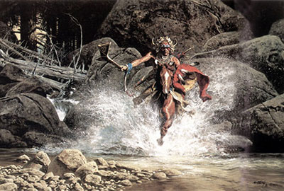 Frank MacCarthy, Whirling, He Raced to Meet the Challenge Fine Art Reproduction Oil Painting