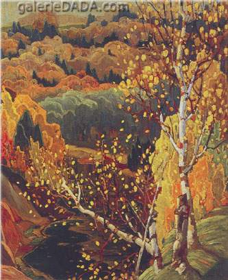 Franklin Carmichael, October Gold Fine Art Reproduction Oil Painting