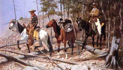 Frederic Remington, Prospecting for Cattle Range Fine Art Reproduction Oil Painting