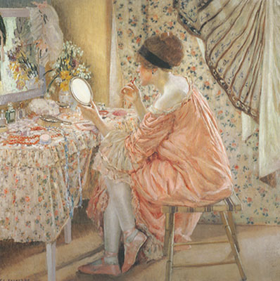Frederick Frieseke, Before Her Appearance Fine Art Reproduction Oil Painting