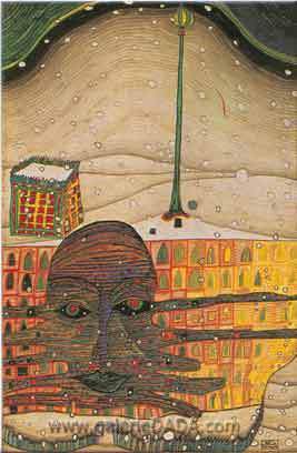 Friedensreich Hundertwasser, The End of the Greeks? Fine Art Reproduction Oil Painting