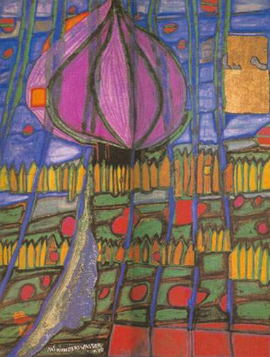 Friedensreich Hundertwasser, Rain of Blood?(2) Fine Art Reproduction Oil Painting