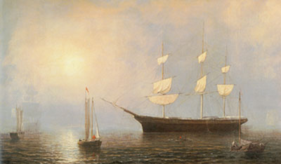 Fritz Hugh Lane, Starlight in Fog Fine Art Reproduction Oil Painting