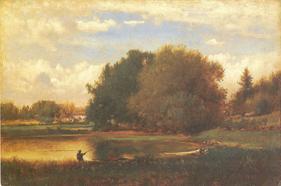 George Innes, Evening Landscape Fine Art Reproduction Oil Painting