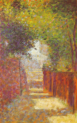 Georges Seurat, Rue Saint-Vincent, Montmartre, in Spring Fine Art Reproduction Oil Painting