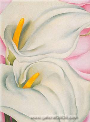 Georgia OKeeffe, Calla Lilies in Pink Fine Art Reproduction Oil Painting