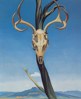 Georgia OKeeffe, Dears Skull with Pedernal Fine Art Reproduction Oil Painting